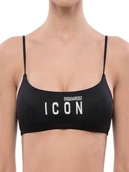 Dsquared2 - Black Logo Bikini Top