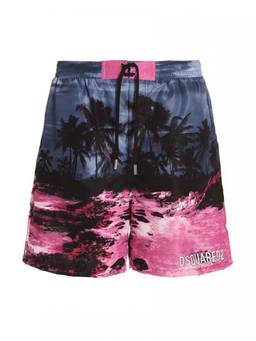 Dsquared2 - Multicolor Logo Print Swim Shorts