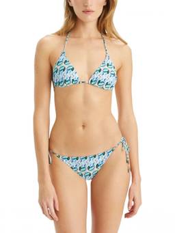 TORY BURCH - Blue Printed Bikini Top