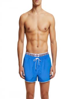 Versace - Blue Logo Band Swim Shorts