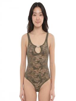 Diesel - Green Abstract Swimsuit
