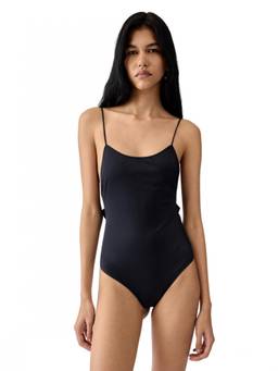 JACQUEMUS - Black Scoop Neck Swimsuit