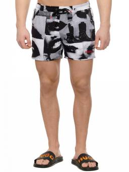 Hugo - Black Graphic Swim Shorts