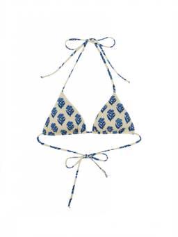 MC2 Saint Barth - Blue Floral Bikini Top