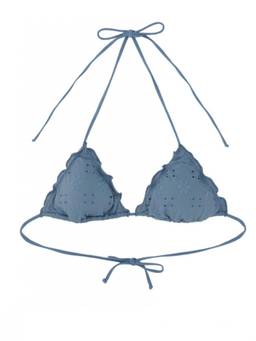 MC2 Saint Barth - Blue Embroidered Bikini Top