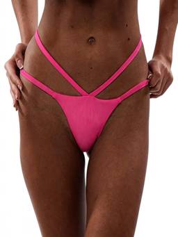 Versace - Pink Solid Bikini Bottom