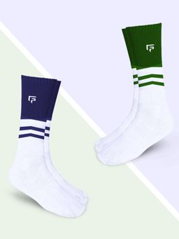 Footprints - Bamboo Full Length Socks Compression for Unisex Multi-Color (Pack of 2)