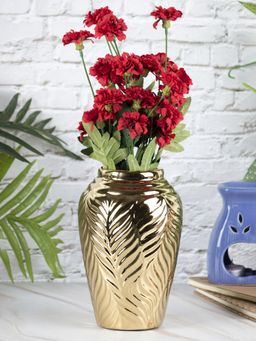Voncasa - Ceramic Vase in Color - Gold