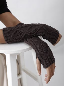 Twenty Dresses by Nykaa Fashion - Brown Out Of Colors Hand Gloves