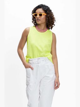 TERRA LUNA - Vesta Yellow Khadi Plain Top