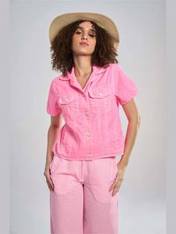 TERRA LUNA - Amelia Pink Organic Cotton Crop Top