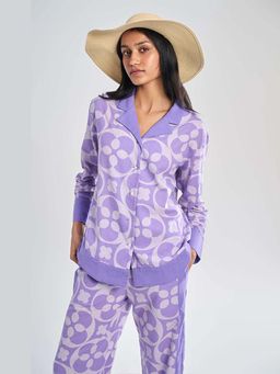 TERRA LUNA - Java Lavender Khadi Printed Top