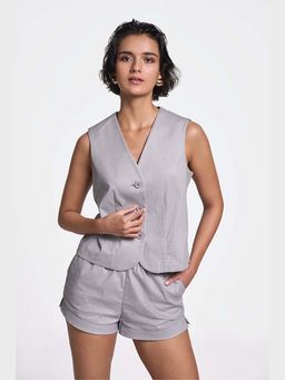 TERRA LUNA - Ara Olive Khadi Waistcoat