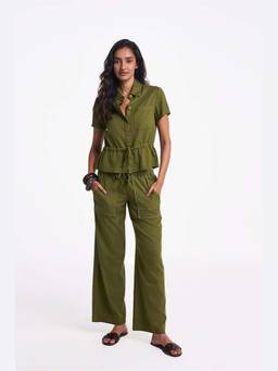 TERRA LUNA - Danica Olive Plain Top