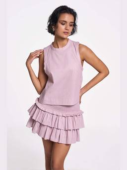 TERRA LUNA - Diav Pink Khadi Solid Top