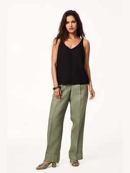 TERRA LUNA - Leah Linen Black Top