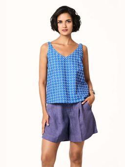 TERRA LUNA - Leah Monogram Black Printed Top