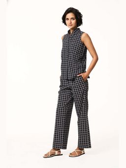 TERRA LUNA - Ella Monogram Black Printed Top
