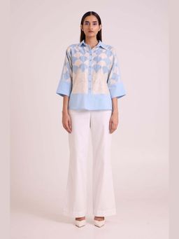 MADDER MUCH - Blue Baasa Ocean Lattice Shirt
