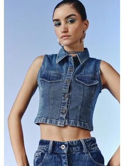 quietBold - Linea Denim Collar Neck Top