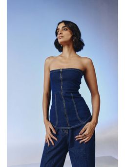 quietBold - Nova Blue Strapless Bustier