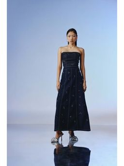 quietBold - Vanta Blue Strapless Denim Top
