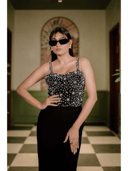 Sainy Garg Couture - Noir Envy Black Top