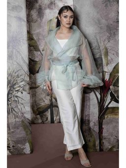 Sainy Garg Couture - Ereganto Blue Top