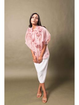 Sainy Garg Couture - Petal Poise Mauve Top