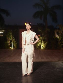 Sainy Garg Couture - Sunny Glow White Top
