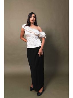 Sainy Garg Couture - Ivory Verse Top