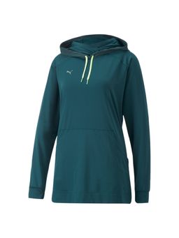 Puma - Modest Activewear Women Green Hoodie