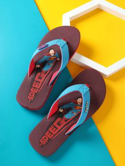 Yoho - Men Blue Superman 007 Flipflops