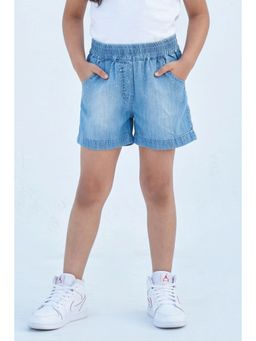 TINY GIRL - Cotton Embellished Detailed Patch Pocket Shorts