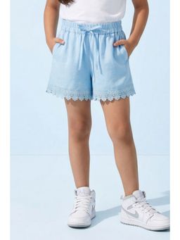 TINY GIRL - Lace Detailed Solid Shorts