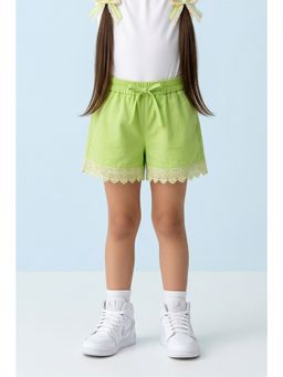 TINY GIRL - Lace Detailed Solid Shorts