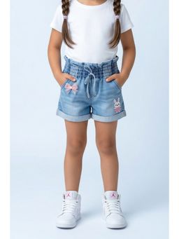 TINY GIRL - Cotton Bow And Patch Detailed Shorts
