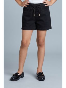 TINY GIRL - Cotton Solid Patch Pocket Shorts