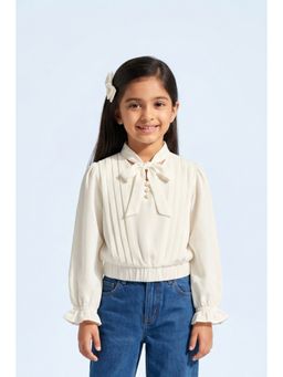TINY GIRL - Full Sleeves Pleated Detailed Top