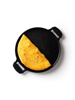 TRAMONTINA - Titanex 30 Cm Pre-Seasoned Cast Iron Twin-Handle Dosa Tawa