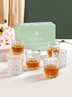 Nestasia - Transparent Whiskey Rocks Glass 240Ml (Pack of 6)