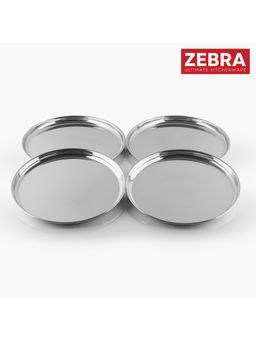 ZEBRA - Stainless Steel Dinner Plate (Pack of 4)