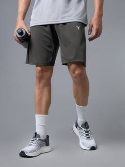 Technosport - Olive Men Solid Slim Fit Techno Dry Shorts