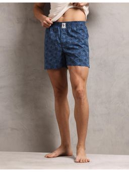 U.S. POLO ASSN. - Innerwear Mens Pure Cotton Printed I657-PR Boxers - Blue