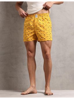 U.S. POLO ASSN. - Innerwear Mens Pure Cotton Printed I657-PR Boxers - Yellow