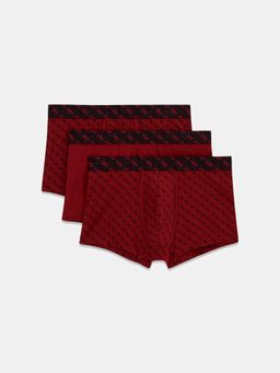 Guess - Red Cotton Logo Men Trunks