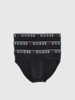 Guess - Black Cotton Solid Men Brief