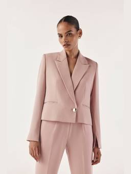Néant - Pink Effortless Cropped Blazer