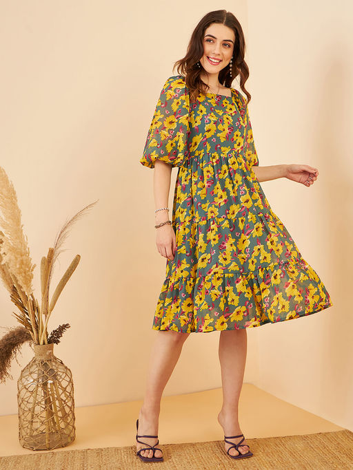 womens casual knee length dresses Women's Twist Front V Neck Dress Short Sleeve A Line Casual Knee Length Dresses Summer Elegant Party Mini Sundresses, Black Small at Amazon Women's Clothing store