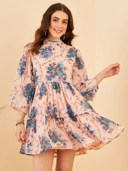 Marie Claire - Women Casual Multi Color Mini Floral Dress